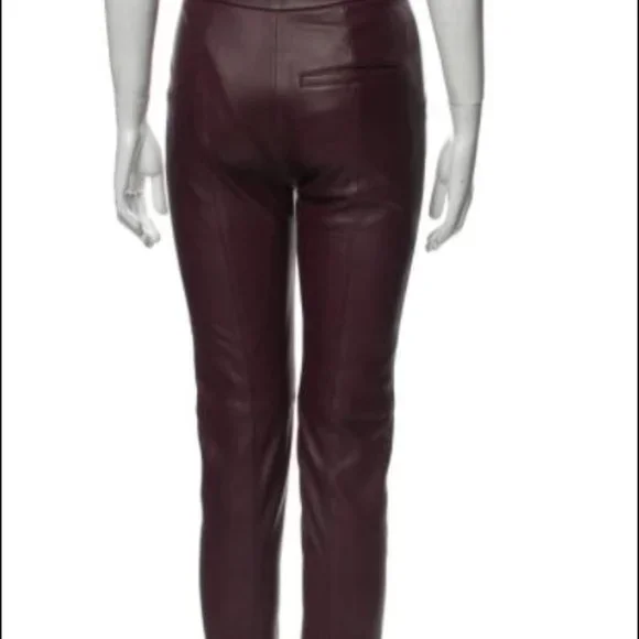 CYNTHIA ROWLEY McKenzie Slim Leather Pants Pants new 26 Small - Picture 3 of 3